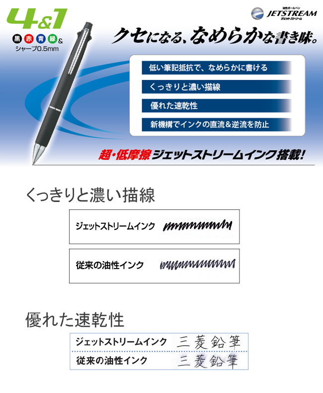 ジェットストリーム 多機能シャープボールペン4＆1ブラック MSXE5-1000-07.24