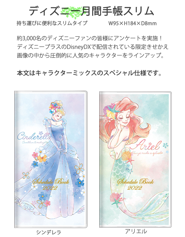 22年 令和4年 スケジュール帳 サンスター 手帳月間スリム Dc 21年10月から22年12月 スタンダード S ミニー S ドナルド S くまのプーさん 雲 S くまのプーさん チラシ S ベル S ラプンツェル S ティンカー ベル