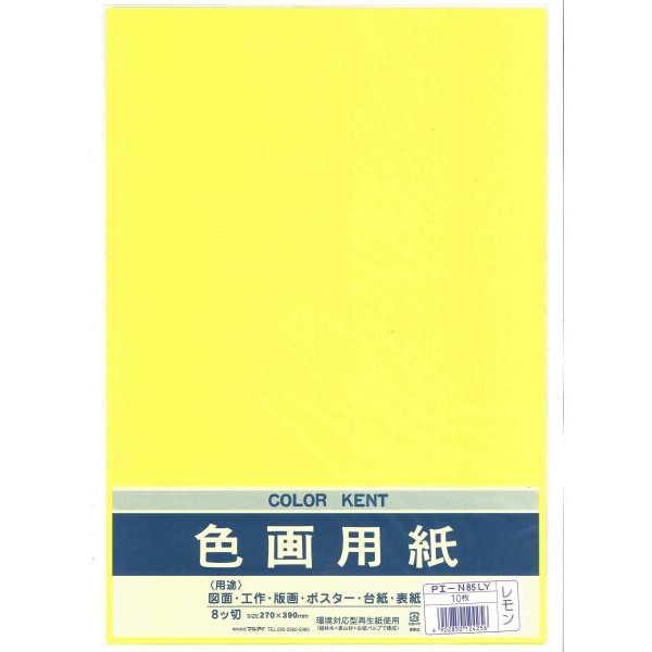 八ッ切色画用紙 レモン 【画材関係 通販サイト】 ブングショップドットコム